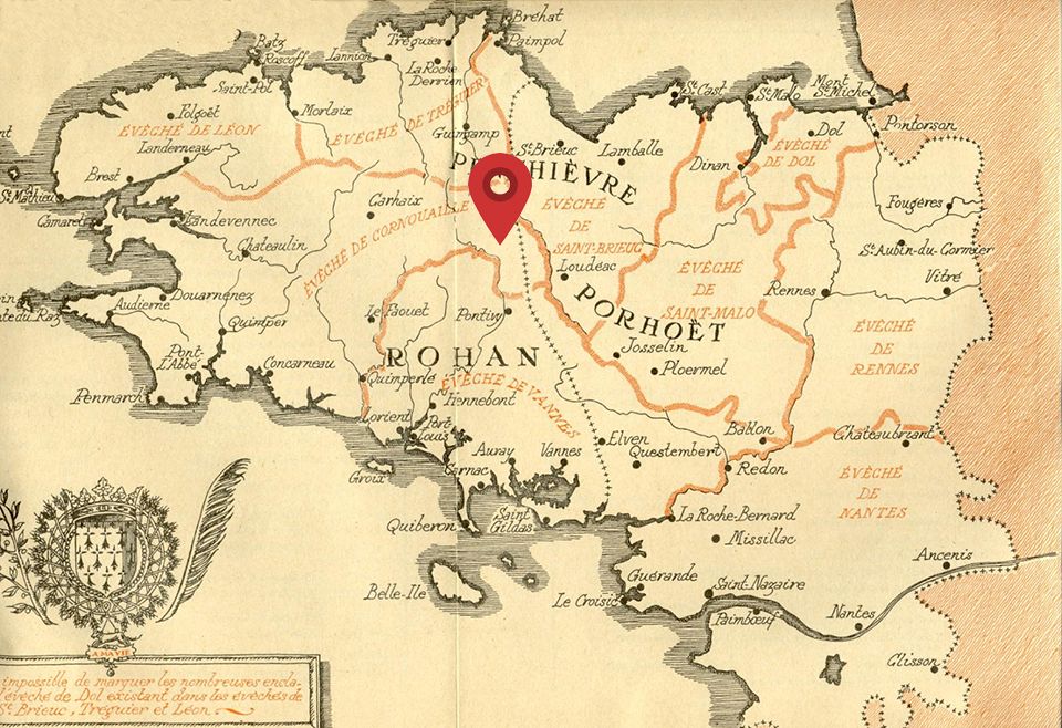 Localisation de Guerlédan - Carte Bretagne